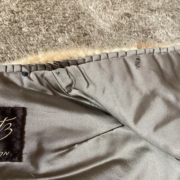 VTG 40’s 50’s Mink Blonde Fur Stole Wrap Shawl Jacket Cape - Picture 12 of 16